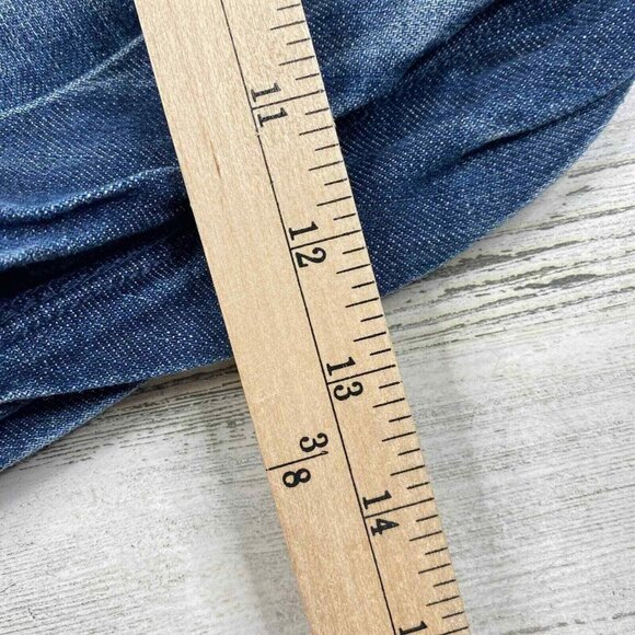 Zara Women Denim Shorts‎ Womens 6 Blue Distressed Studded Roll Hem - Picture 9 of 9